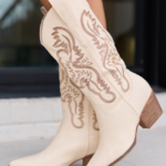 Amaya Beige Cowboy Boot