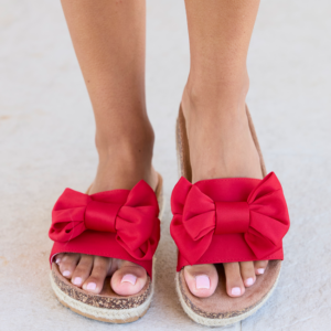 Clash Red Bow Sandal