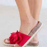 Clash Red Bow Sandal