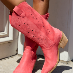 Olivia Cutout Coral Cowboy Boots